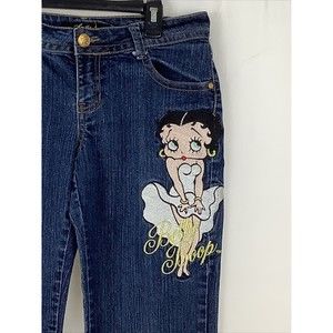 Vintage Betty Boop Size 9 South Pole Womens Capri Blue Jeans